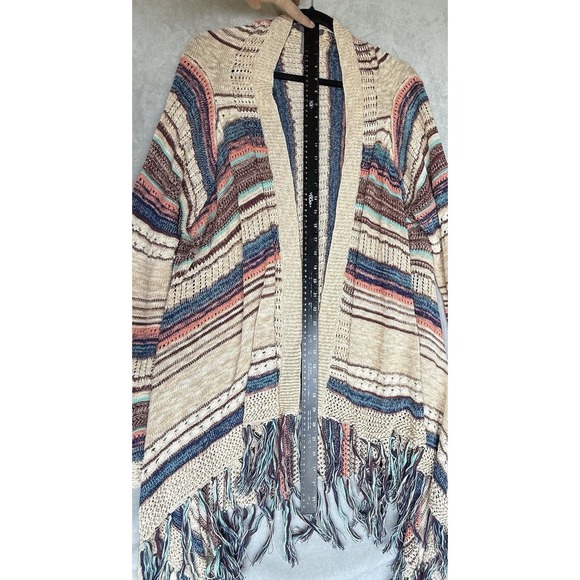 Su Lola Cardigan Womens XL Colorful‎ Crochet Boho Chic Coastal Cowgirl Lagenlook - Picture 4 of 8